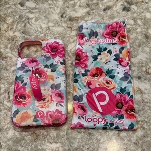 Loopy Case Vibrant Floral Phone Case - Pink and Blue